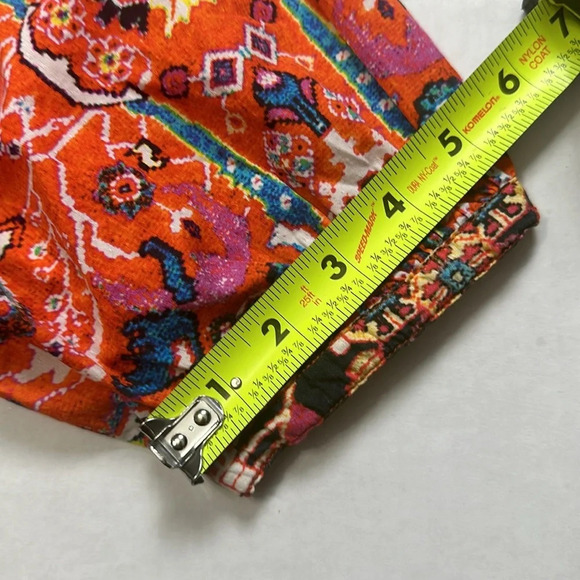 Anthropologie Floral Abstract Maxi Dress in Red Motif V Neck Boho Womens Size 2 - Picture 16 of 16